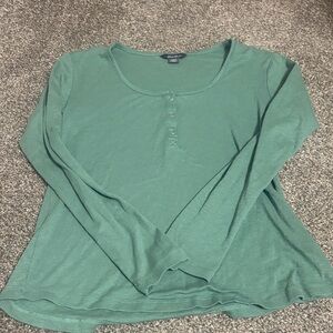 Eddie Bauer Teal Long Sleeve Women's Top